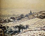 Claude Monet Canvas Paintings - Winter At Giverny